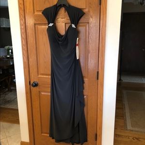 XSCAPE long black dress